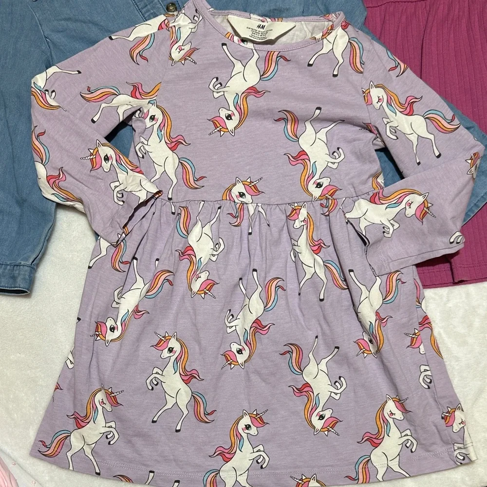 Girls 4pc long sleeve dress bundle 2 nwot,EUC, vguc all 3t